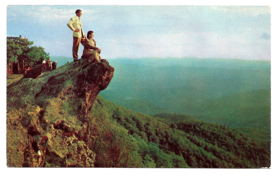 Vintage postcard of Blowing Rock