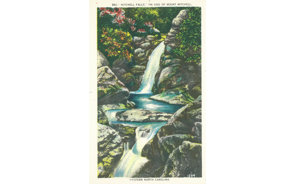 waterfall postcard