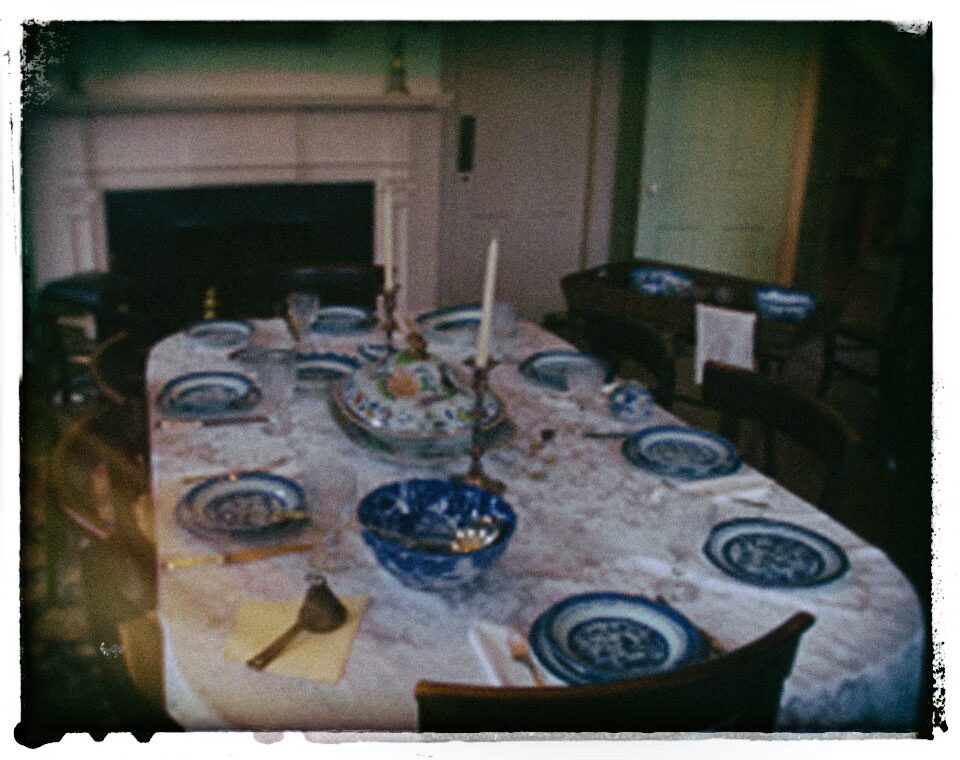 The Mordecai House Dining Room With 19th Century Place Settings