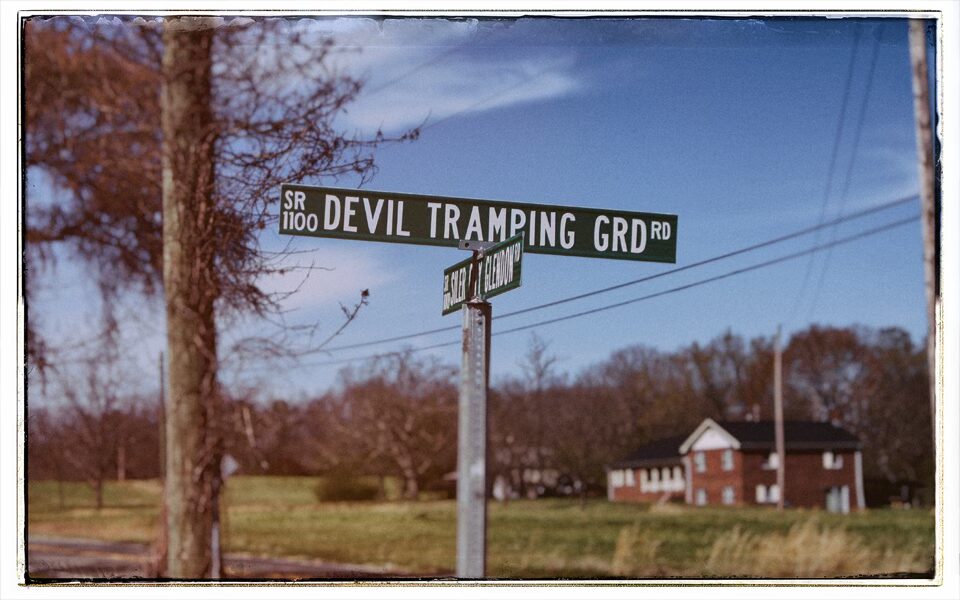 North Carolina State Road 1100, Devil's Tramping Ground Road at Harper's Crossroads.