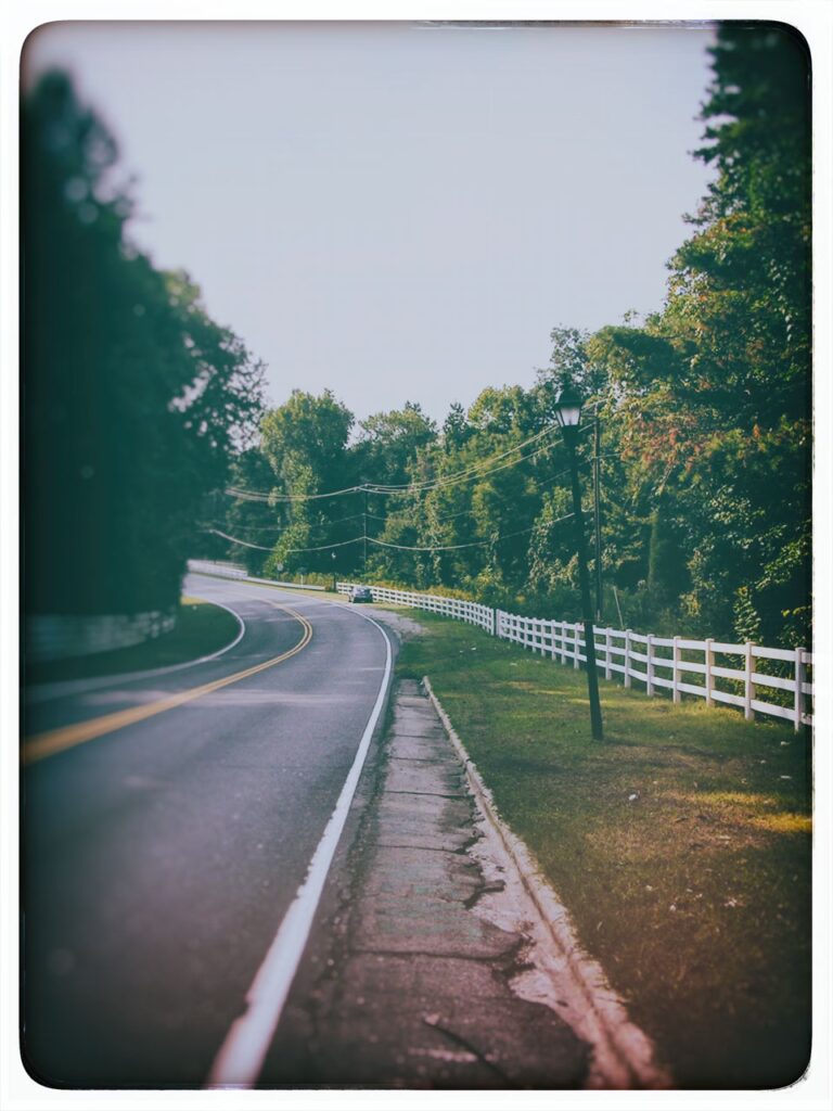 The stretch of road in Jamestown where Lydia is supposedly seen