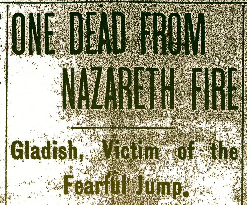 The News & Observer headline from the 1905 fire.