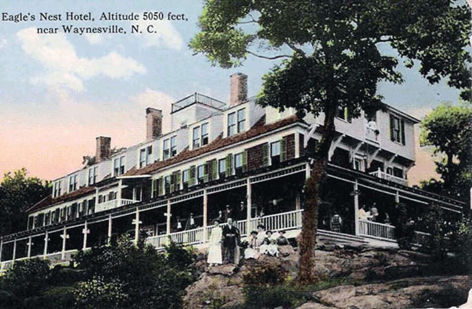 A vintage postcard of the Eagle's Nest Hotel.